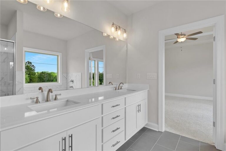 Owner’s bath double vanity in a Parkview Landing home