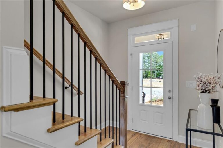 Foyer and staircase in the Parkview Landing model home