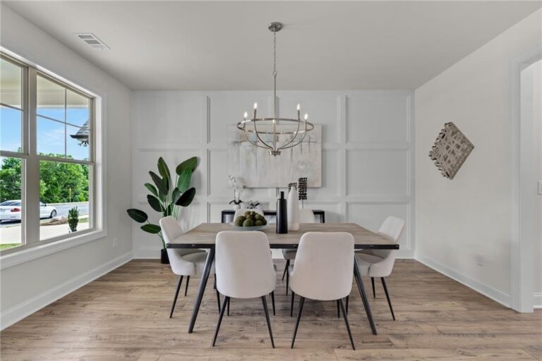 Formal dining room in the Parkview Landing model home by Three Rivers Homes