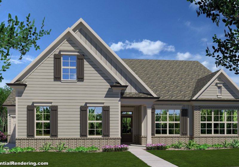 The Blackburn ranch floor plan at Windy Lake Manor, Jefferson GA