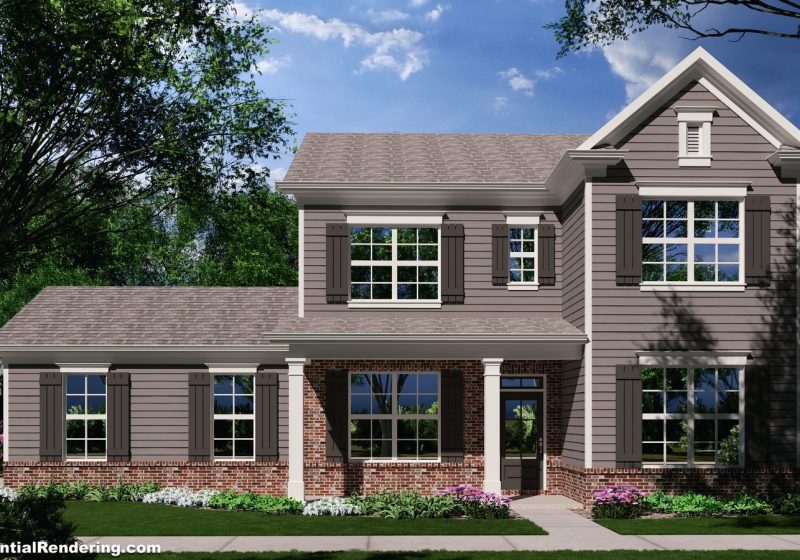 The Harcrest two-story floor plan at Windy Lake Manor, Jefferson GA