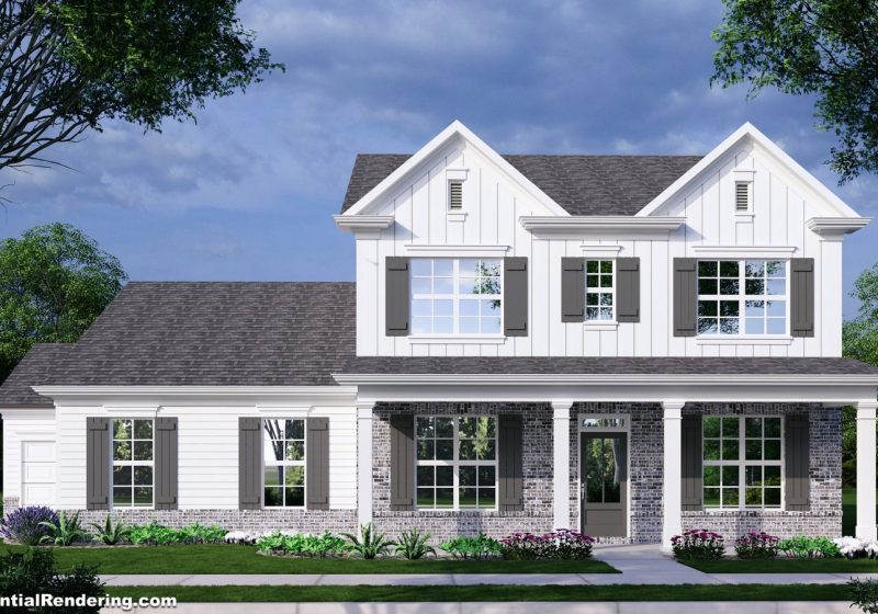 The Lakehurst two-story floor plan at Windy Lake Manor, Jefferson GA