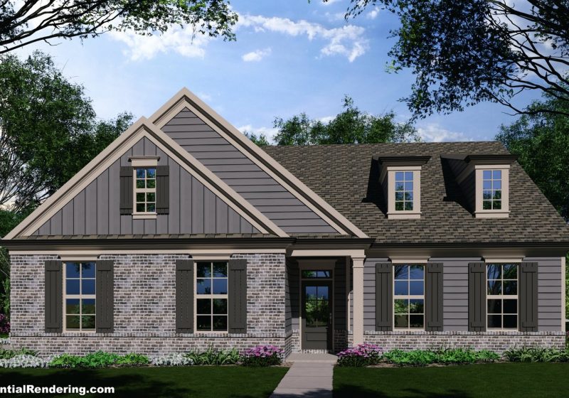 The Marlow ranch floor plan at Windy Lake Manor, Jefferson GA