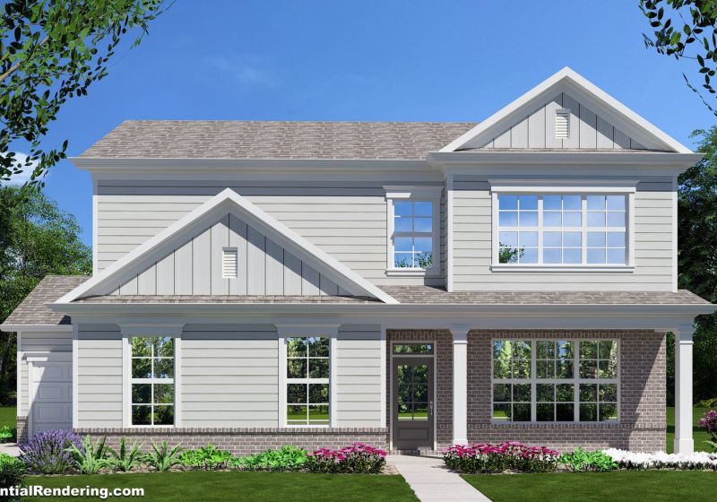 The Melrose two-story floor plan at Windy Lake Manor, Jefferson GA