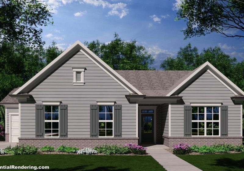 The Richmond ranch floor plan at Windy Lake Manor, Jefferson GA