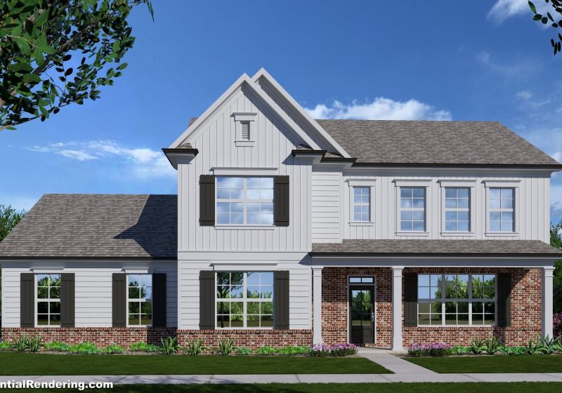 The Sydney two-story floor plan at Windy Lake Manor, Jefferson GA